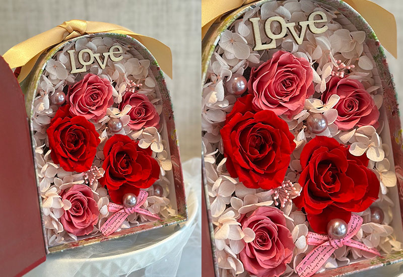 赤戀永恆 永生花禮盒